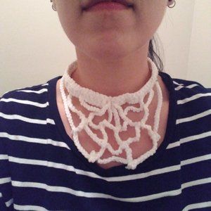 Spiderella crochet necklace